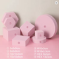 Set 8 cubos fomy para fotografía de producto geometría 3D rosa | Remate