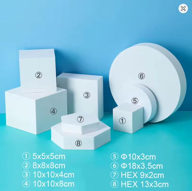 Set 8 cubos fomy para fotografía de producto geometría 3D blanco | Remate