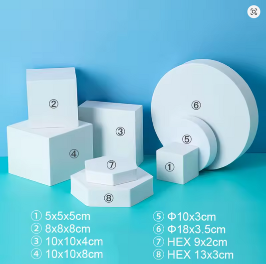 Set 8 cubos fomy para fotografía de producto geometría 3D blanco | Remate