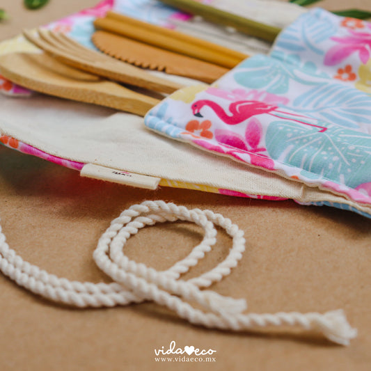 Funda Artesanal para Kit de Cubiertos Reutilizables