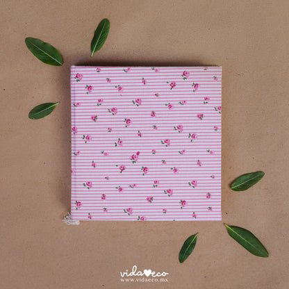 EcoLibreta Cuadrada Jardín Rosa